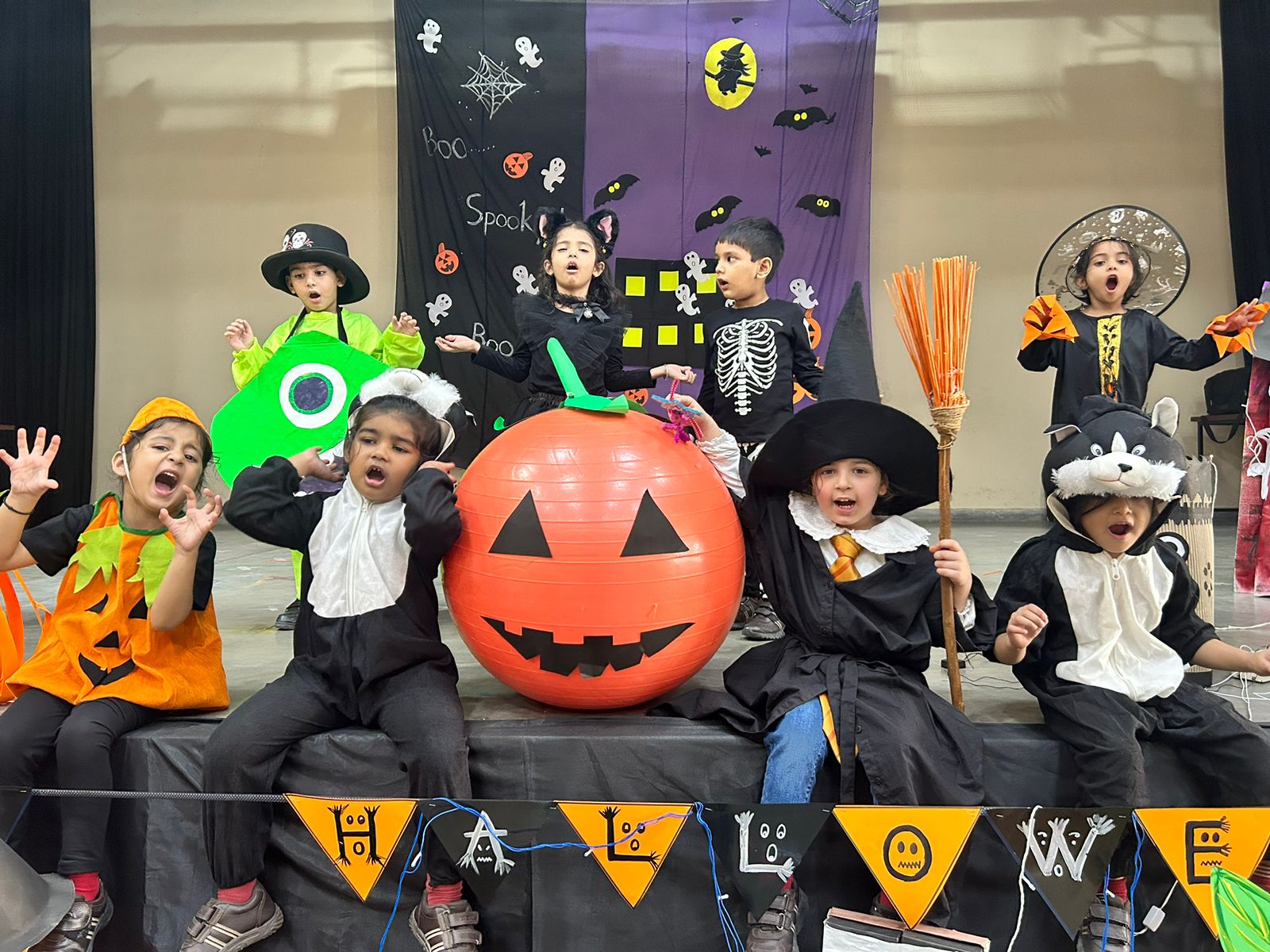 Pre primary engages with peers in Vietnam school on Halloween